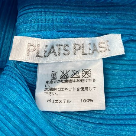  ISSEY MIYAKE イッセイミヤケ PLEATS PLEASE プリーツ カットソー 半袖 PP03-FK372 スカイブルー サイズ 3 レディース