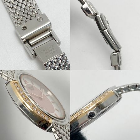 SEIKO セイコー クレドール 18KT+SS ダイヤベゼル 5A70-3000 クォーツ レディース 腕時計 CREDOR