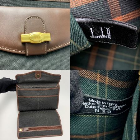  dunhill ダンヒル セカンドバッグ クラッチ PVCxレザー メンズ