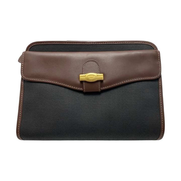 dunhill ダンヒル　セカンドバッグ　クラッチバッグ　ブラウン dunhill ダンヒル セカンドバッグ クラッチ PVCxレザー メンズ - 中古