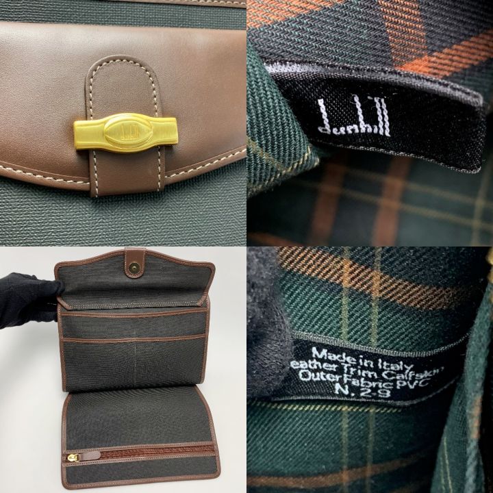 dunhill ダンヒル セカンドバッグ クラッチ PVCxレザー メンズ - 中古