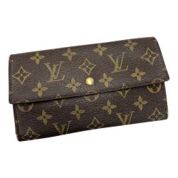 ☆☆ LOUIS VUITTON ルイヴィトン モノグラム ポルト トレゾール インターナショナル M61215 3つ折り長財布 レディース ゴールド金具 Cランク