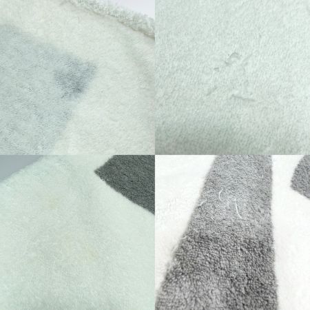  CHANEL シャネル CC ココマーク コットン ホワイト×グレー ビーチタオル バスタオル