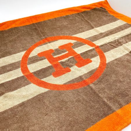  HERMES エルメス Hロゴ ビーチタオル バスタオル