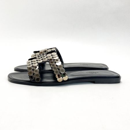  HERMES エルメス オラン リミテッド サンダル 39（25.5cm相当） ブラック ミュール 箱・布袋有