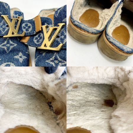  LOUIS VUITTON ルイヴィトン デニムサボークロッグサンダル BM0260 ブルー レディース SIZE6（24㎝相当）