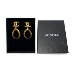 ☆☆ CHANEL シャネル イヤリング ティアドロップモチーフ ゴールド 箱付 Bランク