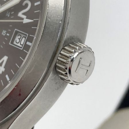  HAMILTON ハミルトン カーキ メカニカル デイト H695190 ブラウン 手巻き メンズ 腕時計 KHAKI
