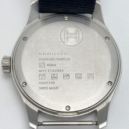  HAMILTON ハミルトン カーキ メカニカル デイト H695190 ブラウン 手巻き メンズ 腕時計 KHAKI