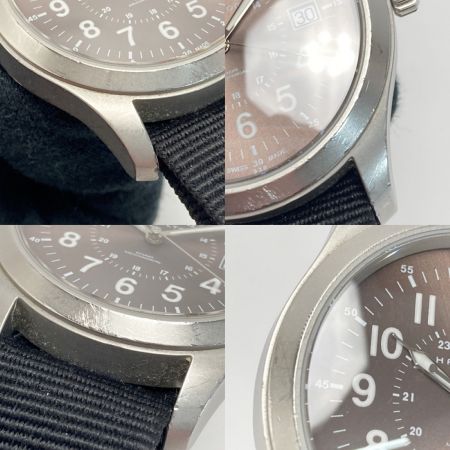  HAMILTON ハミルトン カーキ メカニカル デイト H695190 ブラウン 手巻き メンズ 腕時計 KHAKI