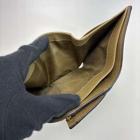 FURLA フルラ 3つ折り財布 レザー オリーブ レディース ゴールド金具