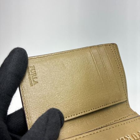 FURLA フルラ 3つ折り財布 レザー オリーブ レディース ゴールド金具