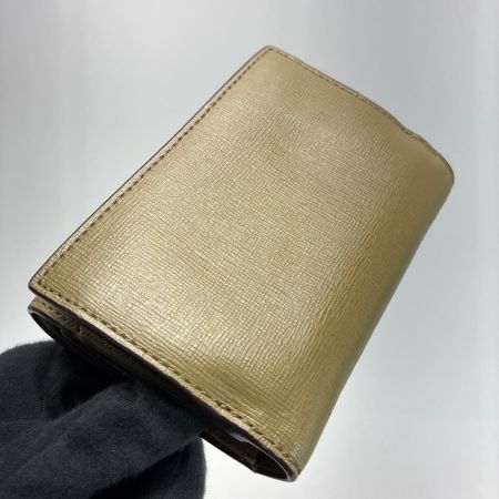 FURLA フルラ 3つ折り財布 レザー オリーブ レディース ゴールド金具