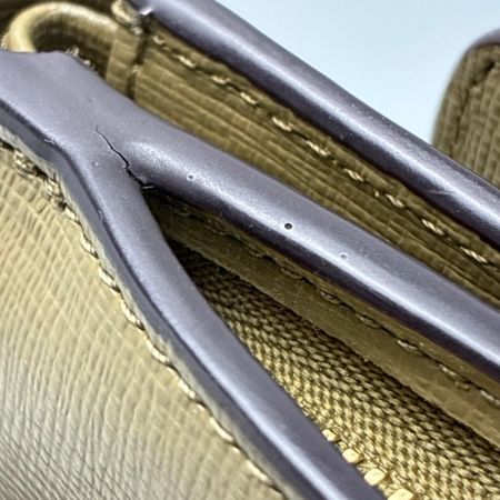 FURLA フルラ 3つ折り財布 レザー オリーブ レディース ゴールド金具