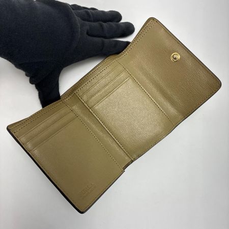 FURLA フルラ 3つ折り財布 レザー オリーブ レディース ゴールド金具