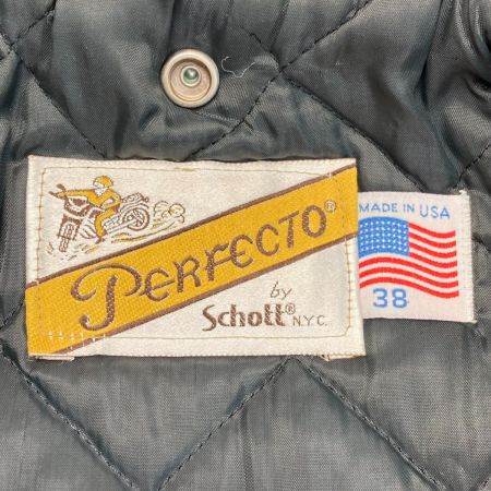  Schott ショット ライダース ジャケット レザー Perfecto ブラック サイズ 38 メンズ