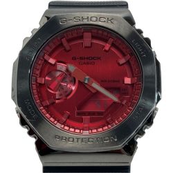 ☆☆ CASIO カシオ G-SHOCK 2100シリーズ アナデジ GM-2100B-4AJF レッド クォーツ メンズ 腕時計 Bランク
