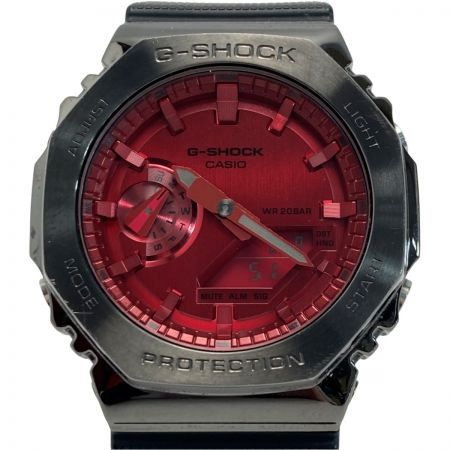  CASIO カシオ G-SHOCK 2100シリーズ アナデジ GM-2100B-4AJF レッド クォーツ メンズ 腕時計
