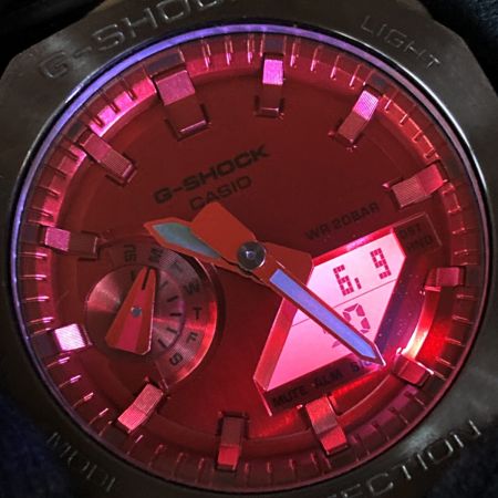  CASIO カシオ G-SHOCK 2100シリーズ アナデジ GM-2100B-4AJF レッド クォーツ メンズ 腕時計