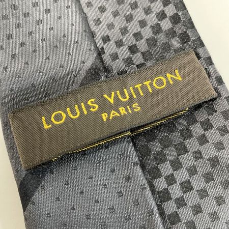  LOUIS VUITTON ルイヴィトン ドット柄  グレー シルク100% Size L