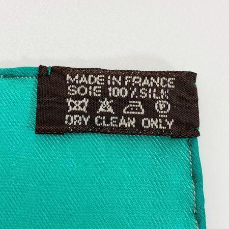 HERMES エルメス カレ90 VOYAGE EN ETOFFES 世界の布地を巡る旅 スカーフ グリーン シルク
