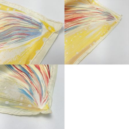  HERMES エルメス カレ90 FEUX DU CIEL 天の火 スカーフ イエロー シルク100％