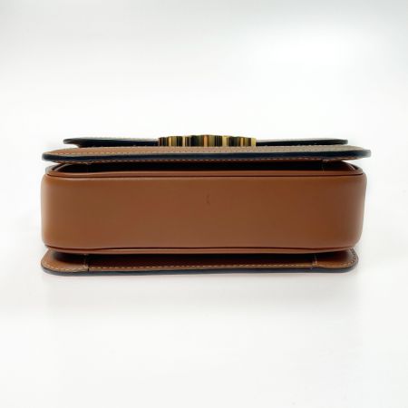  CELINE セリーヌ トリオンフ ショルダーバッグ 188882BZ4.04LU ブラウン PVCコーティングキャンバス × レザー