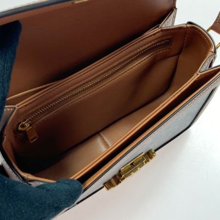  CELINE セリーヌ トリオンフ ショルダーバッグ 188882BZ4.04LU ブラウン PVCコーティングキャンバス × レザー