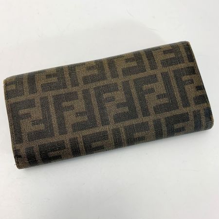  FENDI フェンディ ズッカ 8M0065 ブラウン 3つ折り長財布  メンズ レディース