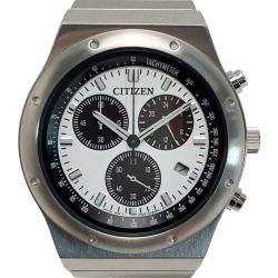 ☆☆ CITIZEN シチズン エコドライブ クロノグラフ H500-006CS08 ホワイト ソーラー メンズ 腕時計 Eco-Drive Bランク