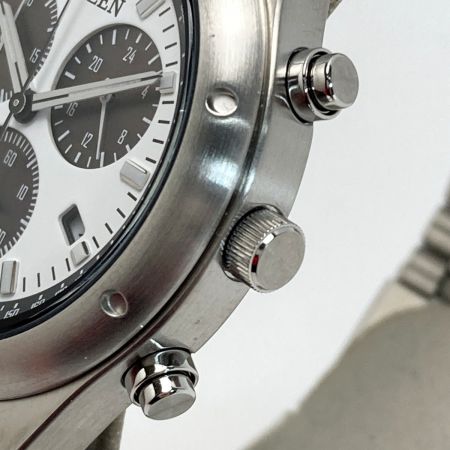  CITIZEN シチズン エコドライブ クロノグラフ H500-006CS08 ホワイト ソーラー メンズ 腕時計 Eco-Drive