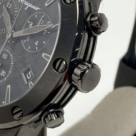  Salvatore Ferragamo サルヴァトーレフェラガモ F-80 クロノグラフ FIJ 011608071062 ブラック クォーツ メンズ 腕時計
