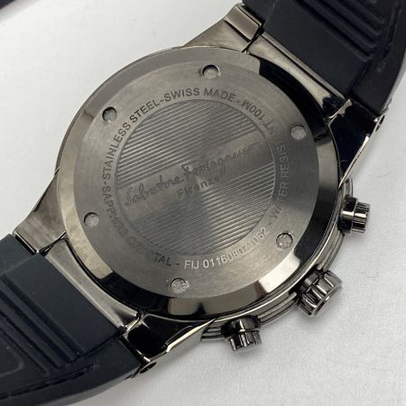  Salvatore Ferragamo サルヴァトーレフェラガモ F-80 クロノグラフ FIJ 011608071062 ブラック クォーツ メンズ 腕時計