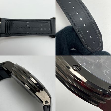  Salvatore Ferragamo サルヴァトーレフェラガモ F-80 クロノグラフ FIJ 011608071062 ブラック クォーツ メンズ 腕時計