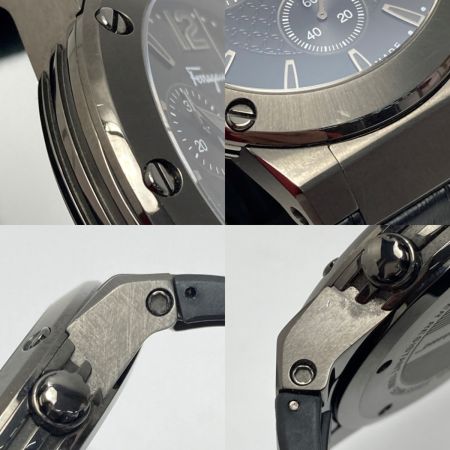  Salvatore Ferragamo サルヴァトーレフェラガモ F-80 クロノグラフ FIJ 011608071062 ブラック クォーツ メンズ 腕時計