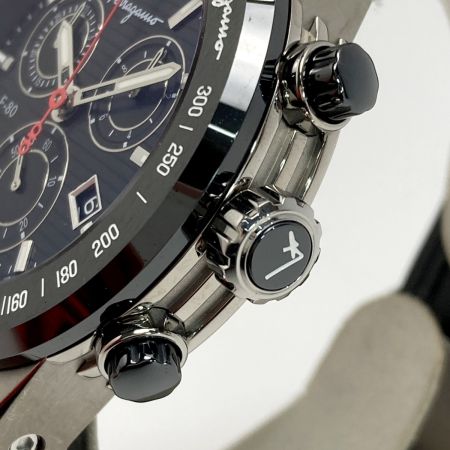  Salvatore Ferragamo サルヴァトーレフェラガモ F-80 クロノグラフ ブラック クォーツ メンズ 腕時計