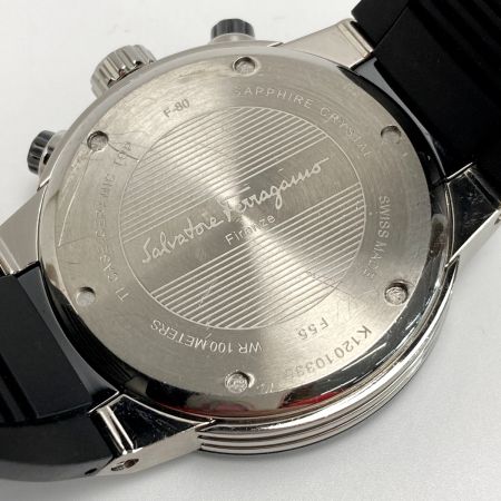  Salvatore Ferragamo サルヴァトーレフェラガモ F-80 クロノグラフ ブラック クォーツ メンズ 腕時計
