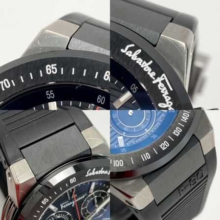  Salvatore Ferragamo サルヴァトーレフェラガモ F-80 クロノグラフ ブラック クォーツ メンズ 腕時計