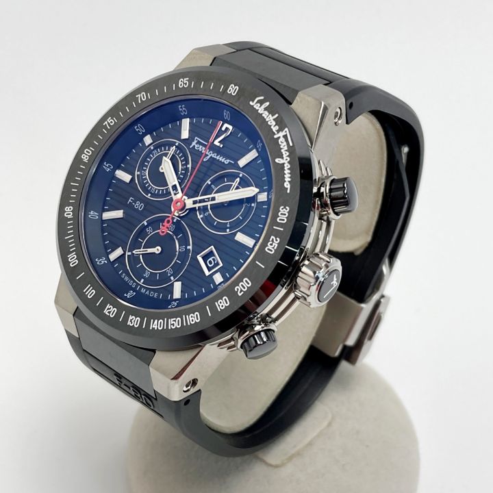 Salvatore Ferragamo フェラガモ F-80 メンズ 腕時計 Amazon.co.jp: [フェラガモ] Watch F-80 ブラック 文字盤 ステンレス