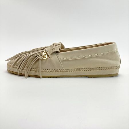 FENDI フェンディ オーロック スエード タッセル ローファー 8(27cm相当) 7P1589 ベージュ シューズ
