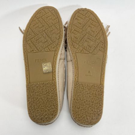 FENDI フェンディ オーロック スエード タッセル ローファー 8(27cm相当) 7P1589 ベージュ シューズ