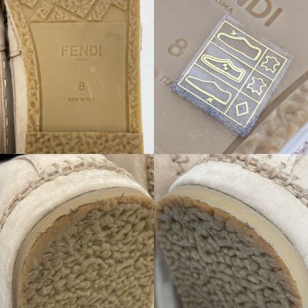 FENDI フェンディ オーロック スエード タッセル ローファー 8(27cm相当) 7P1589 ベージュ シューズ