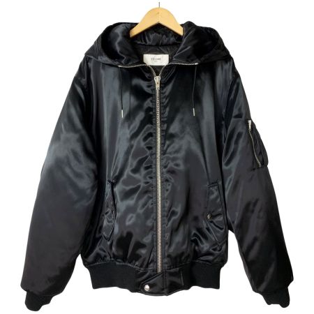  CELINE セリーヌ ボンバージャケット サテンナイロン 048S 2W749 38NO ブラック メンズ衣料 