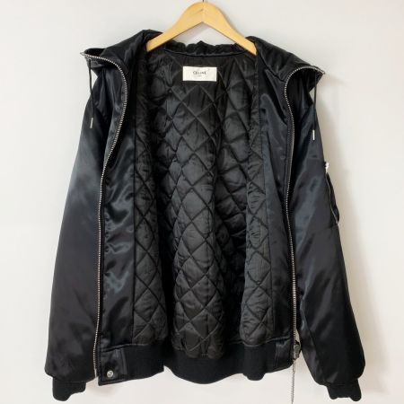  CELINE セリーヌ ボンバージャケット サテンナイロン 048S 2W749 38NO ブラック メンズ衣料 