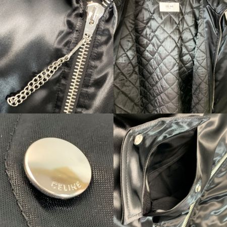  CELINE セリーヌ ボンバージャケット サテンナイロン 048S 2W749 38NO ブラック メンズ衣料 