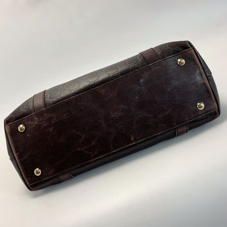  GUCCI グッチ レザー 141470 ブラウン ハンドバッグ  ゴールド金具 レディース