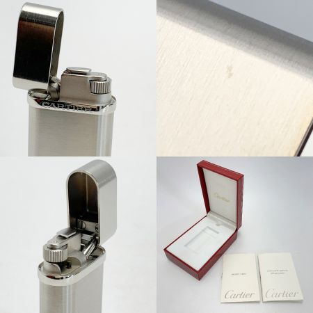  Cartier カルティエ ゴドロン ヘアライン仕上 シルバー ガスライター