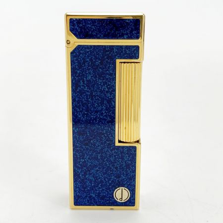  dunhill ダンヒル ダンヒル ブルー系×ゴールド系  ローラーガスライター 箱有
