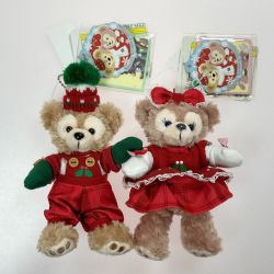 ☆☆  ディズニー 2013クリスマス ダッフィー＆シェリーメイ ぬいぐるみバッジ Aランク