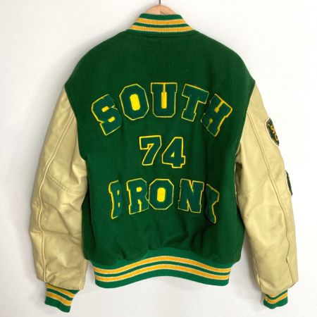  butwin スタジャン ジャケット SOUTH 74 BRONX グリーン サイズ 42 メンズ